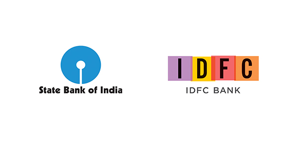 SBI and IDFC bank logo