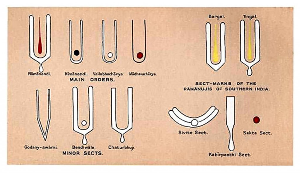 Tilakas worn by Vaishnavities