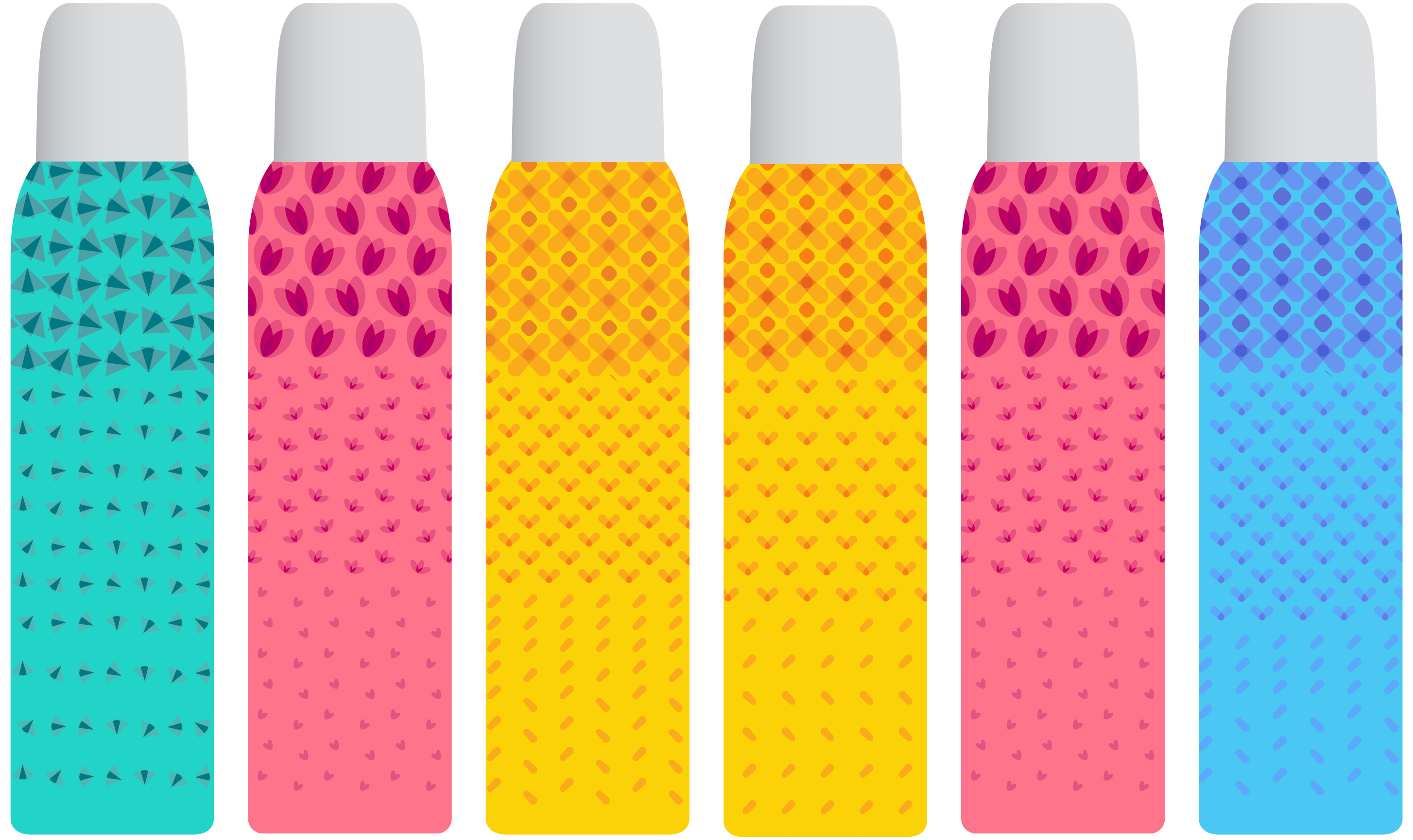 The final selected patterns to be taken to the next stage of artwork making for test printing production