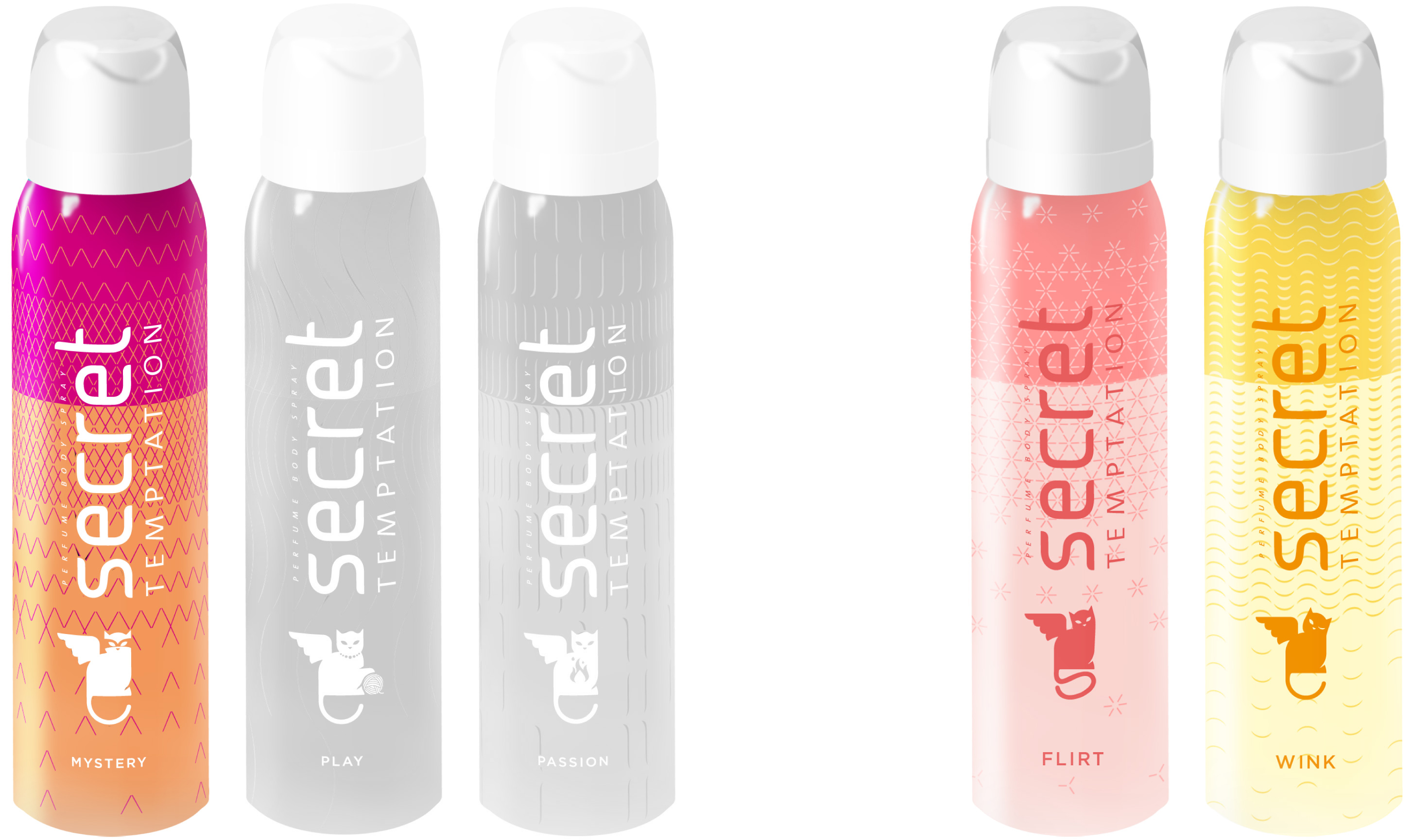 Dark lettering and light coloured cans 