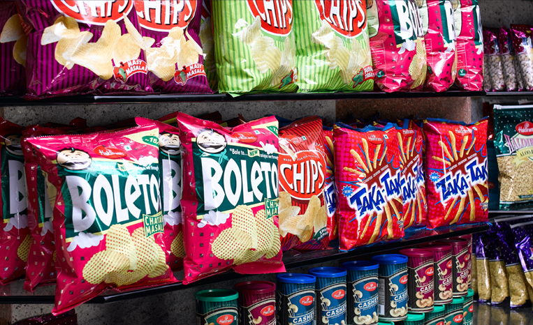 Shelf throw imperative to survive in the crowd. Premium finishes; texture and material can be powerful influencers