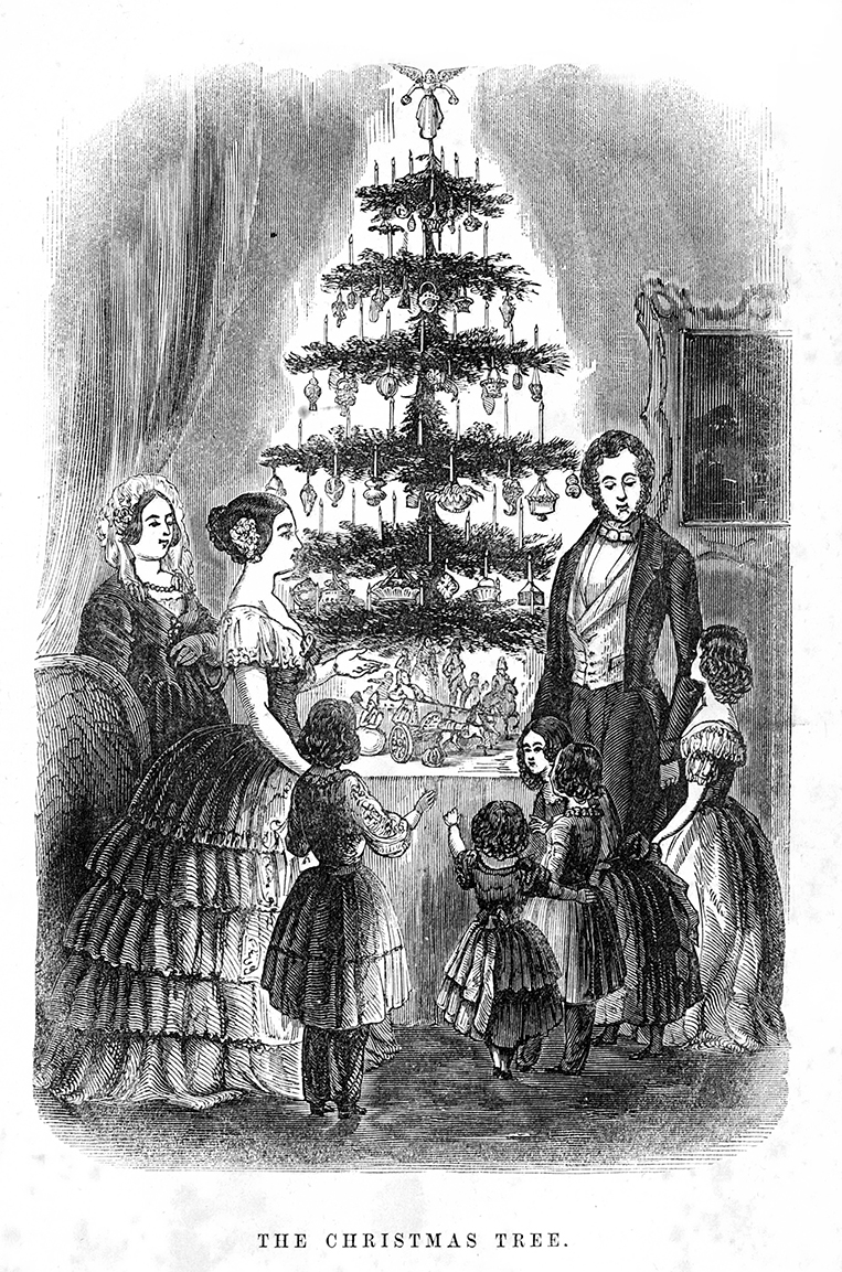 Queen victoria with christmas tree